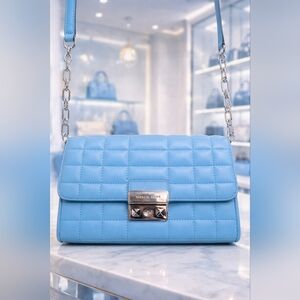 Michael Kors Blue Quilted Shoulder Bag